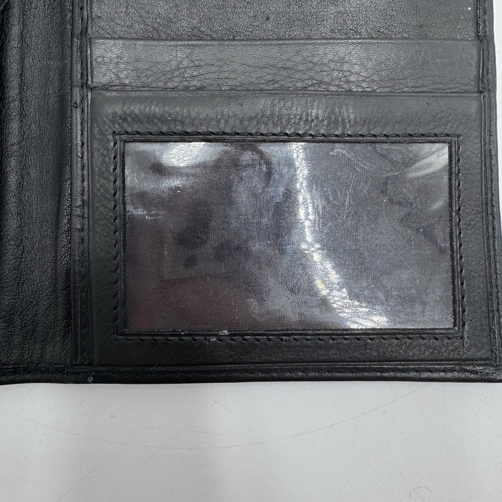 Genuine Leather Long Wallet Black Soft Leather Made in India Card Organizer - Picture 5 of 9